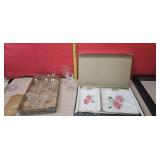 Plastic  and glass stemware, and serving trays