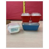 4 Vintage Refrigerator Dishs Pyrex