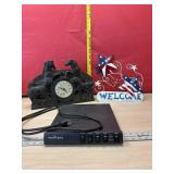 Horse wall clock, need battery welcome sign and