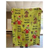 Grinch Christmas throw