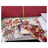 Large lot of paper Christmas Decorations and