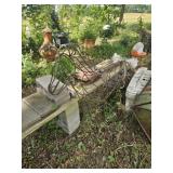 2-55'ï¿½9'ï¿½48' wrought iron horses 1 needs repair