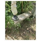 39'ï¿½13' x19' concrete  bench and sailor statue