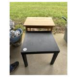 2 wood tables