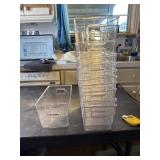 12- clear bins