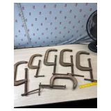6 Large C Clamps