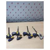 4 Irwin quick grip clamps