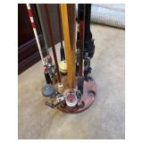 Wood fishing pole holder 8 no poles  holder only