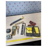 Tape measures, levels drill bits and more