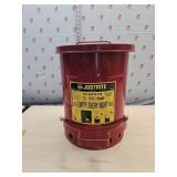 New Justrite oil rag wast can