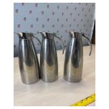 3 insulated stainless steel pitchers need washed