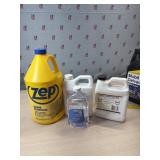 Zep irons remover, mineral oil, beats foot oil, 4