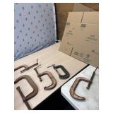 6 large C clamps