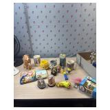 Lion king bank, Tweet y and Bugs cups, jungle
