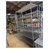 Metal shelf on wheels 48ï¿½x18ï¿½x76ï¿½