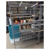 Metal shelf on wheels 48ï¿½x18ï¿½x76ï¿½