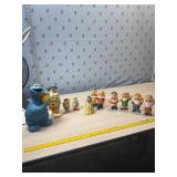 Cookie Monster Bank, Fred Flinstone Bank, Snow