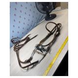 Leather Bridle with spilt reins and bit