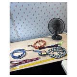 2 lead ropes, small dog harness, 2 UsA lanyards