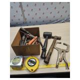 Tape measures, hammers,  and tools