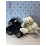2 large Ty Bears 1 with tag