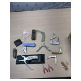 Color lighter, pocket knives, pliers and more