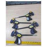 4 Irwin Quick Grip clamps