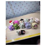 11 Puffkins all with tags & 2 Puffkins key  rings