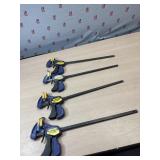 4 Irwin Quick Grip g clamps
