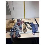 Basket of Tie including feather tie