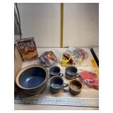 Sign spot and mugs, Cookie shooter, lg lot of