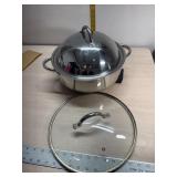 Electric Skillet with dome & glass lid