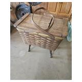 Sewing basket 29"ï¿½13"ï¿½22" and contents