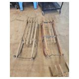 2- vintage wood sleds
