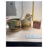 Coffee cup planter, sheep planter, firestaters