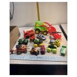 Tractors, fire truck and other toys