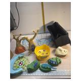 Toys, blue metal basket and soft side  Storage