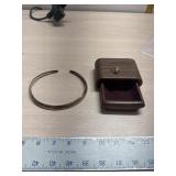 Sterling Silver necklace, wood jewelry holder and