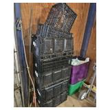 7- plastic  folding totes