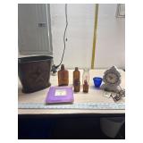Small star bucket, vintage bottles, Lanshire