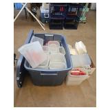 Large lot Tupperware  and tote with lid
