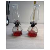 2 small oil lamps
