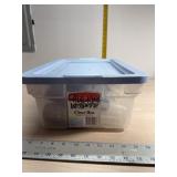 Shoe box tote with caulking