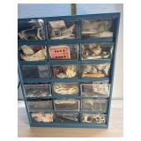 Organizer with elastic, buttons, lace & more