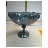 Vintage 7ï¿½ Carnival glass compote