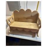 Wood Heart child or doll rocker