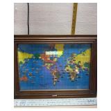 Vintage Howard Miller, 1959 World Time Clock,