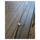 Vintage Penn squider fishing reel and pole