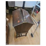 Vintage  sewing stand and contents