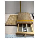 2 cutting boards 1 with utensil storage